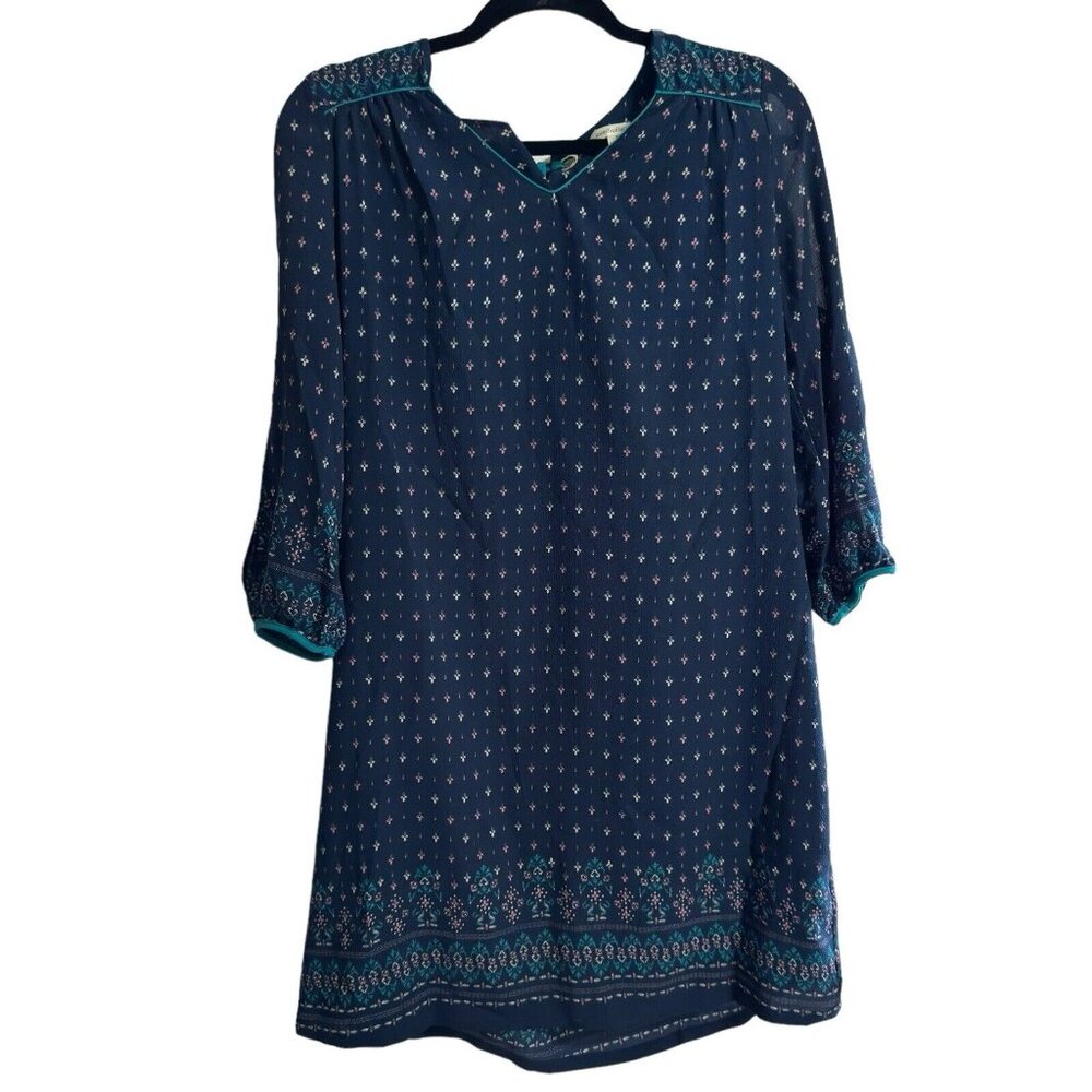 John Paul Richard Women's Dress Size S Boho 3/4 Sleeve Tie In‎ Back CottageCore